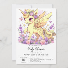 Invitación Baby Shower magico unicornio
