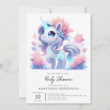 Baby Shower Majestic Simple Unicorn