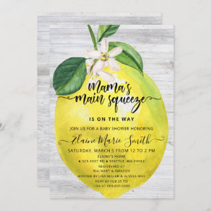 Invitación Baby Shower Mamas Main Squeeze Lemon