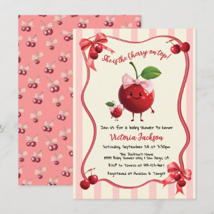 Invitación Baby Shower mami and Baby Cherry