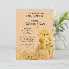 Invitación Baby Shower mami Cat Love