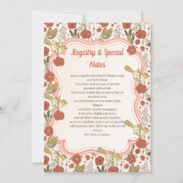 Invitación Baby Shower | Mariposas y flores poéticas