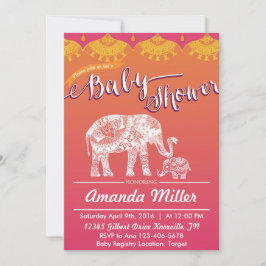 Invitación Baby Shower marroquí - Inspiración india - India