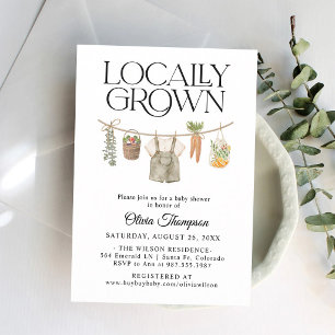 Invitación Baby Shower Mercado de Agricultores Locales