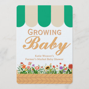 Invitación Baby Shower Mercado de Granjeros - Neutral al Géne