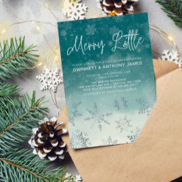 Invitación Baby Shower Merry Little Snowflakes