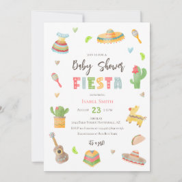 Invitación Baby Shower mexicano colorido de Fiesta