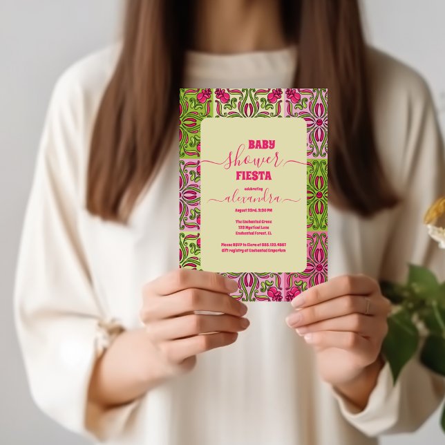 Invitación Baby Shower mexicano colorido de Fiesta (Subido por el creador)