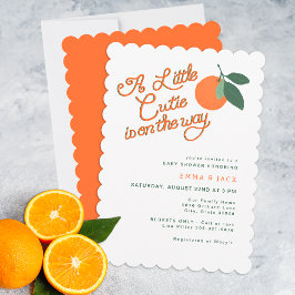 Invitación Baby Shower Minimal Cutie Clementine