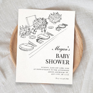Invitación Baby shower minimalista