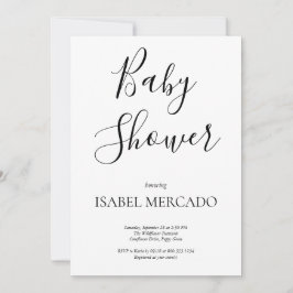 Invitación Baby Shower minimalista