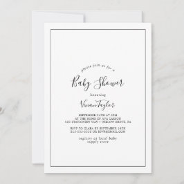 Invitación Baby Shower minimalista