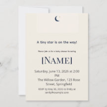 Baby Shower Minimalista Brillante, Editable