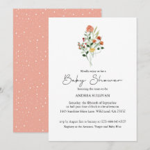 Baby Shower minimalista de Wildflower Peach