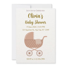 Baby Shower Minimalista Editable 