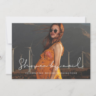 Invitación Baby Shower minimalista escrito a mano por correo 