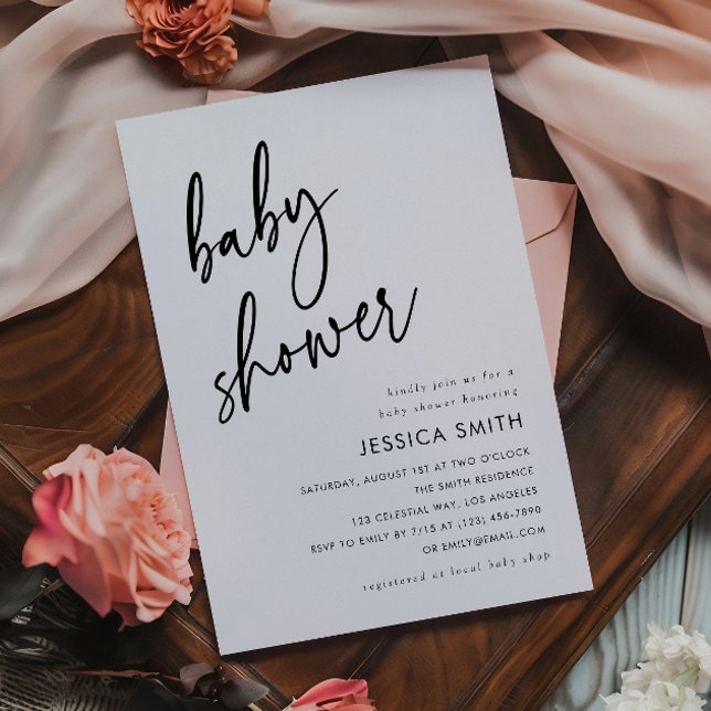 Invitación Baby Shower Minimalista Moderno (Subido por el creador)