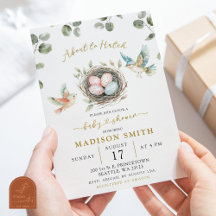 Baby Shower Minimalista Pajarito