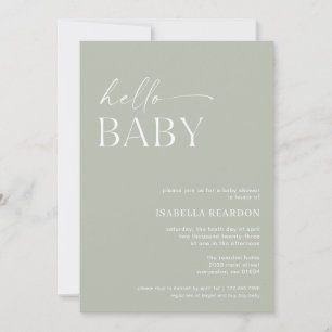 Invitación Baby Shower Minimalista para bebés