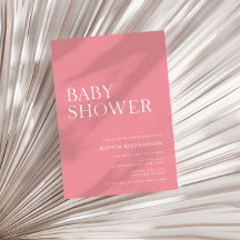 Baby Shower Minimalista rosado Rosa