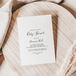 Invitación Baby Shower Minimalista simple