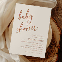 Baby Shower Minimalista Terracota Boho