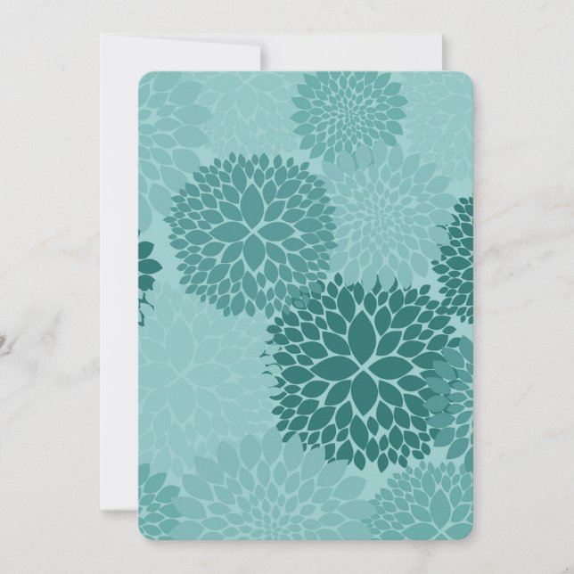 Invitación Baby Shower moda Flores de tinta (Anverso)