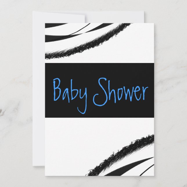 Invitación Baby Shower moderno (Anverso)
