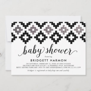 Invitación Baby Shower moderno en Southwest Blanket