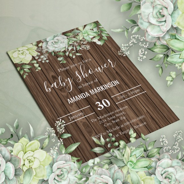 Invitación Baby Shower moderno exitoso verde ruso (Subido por el creador)