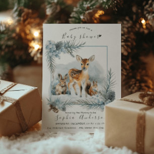 Invitación Baby Shower moderno para los animales de la copa d