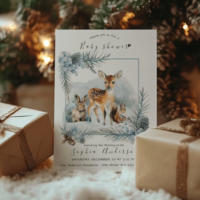 Invitación Baby Shower moderno para los animales de la copa d (Subido por el creador)