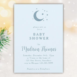 Invitación Baby Shower Moon and Stars
