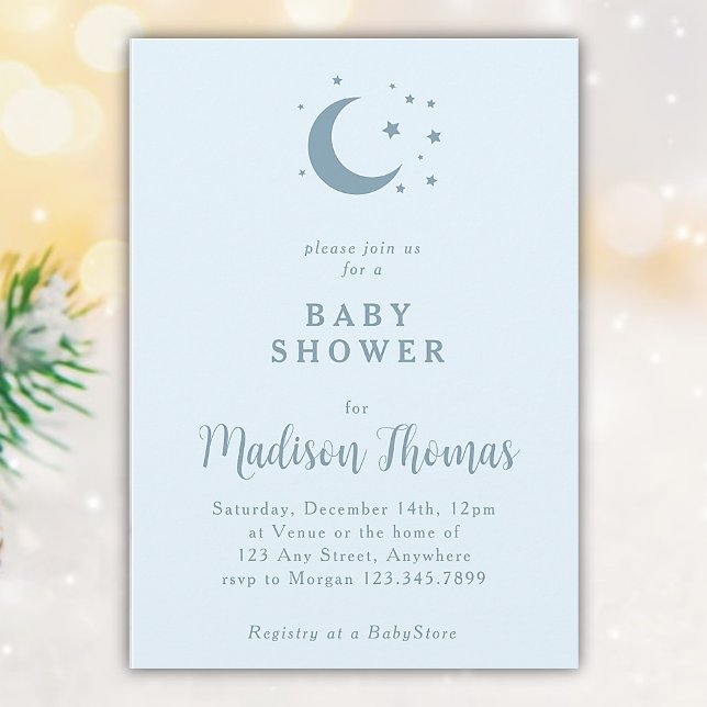Invitación Baby Shower Moon and Stars (Subido por el creador)