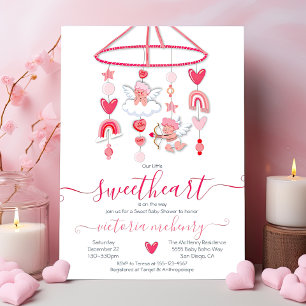 Invitación Baby Shower móvil de San Valentín