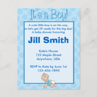 Invitación Baby Shower - muchacho