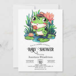 Invitación Baby Shower Mystical Dreamy Frog