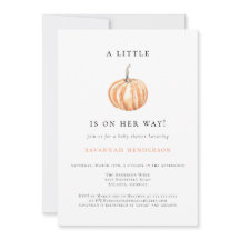 Baby Shower Naranja de calabaza acuática