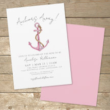 Baby Shower nautical de color rosa