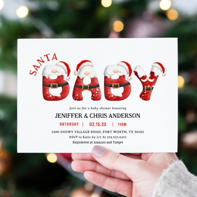 Invitación Baby Shower navideño de invierno (Subido por el creador)