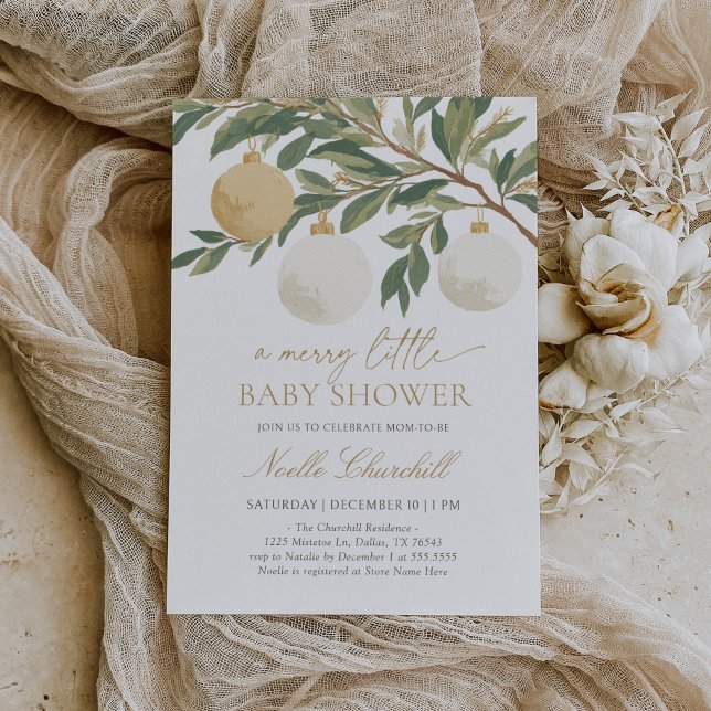 Invitación Baby Shower navideño de invierno (Subido por el creador)