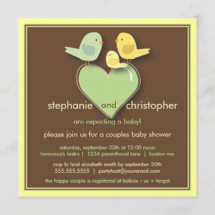 Invitación Baby Shower neutra para la familia de l