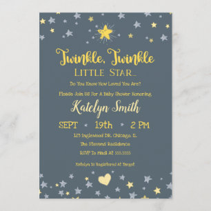 Invitación Baby Shower neutra por género de la est
