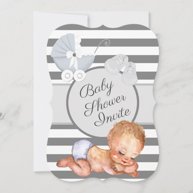 Invitación Baby Shower neutral (Anverso)