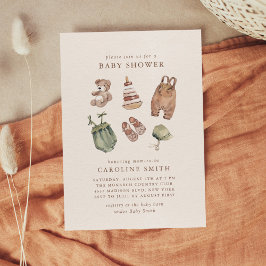 Invitación Baby Shower Neutral Boho Nursery