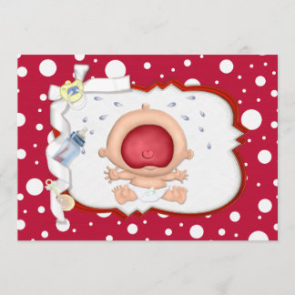 Invitación Baby Shower neutral de Baby Bawling Funny