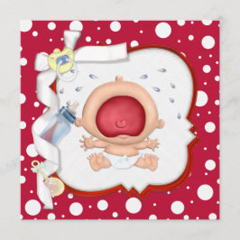 Invitación Baby Shower neutral de Baby Bawling Funny