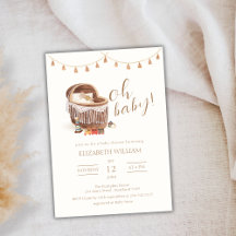 Baby Shower Neutral de Boho Bassinet Toy