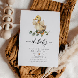 Invitación Baby Shower Neutral de color de agua de género Duc