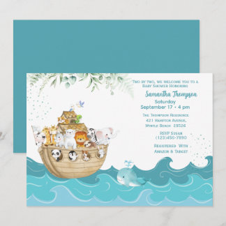 Invitación Baby Shower neutral de género árabe de Noah
